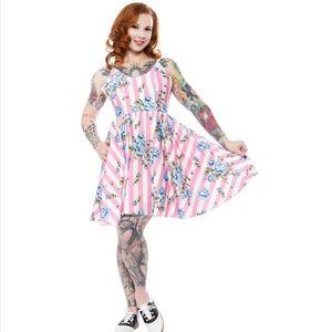 NWT Sourpuss Sweets Carousel Pink Striped Dress